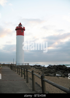 Lighthouse at Umhlanga rocks Stock Photo