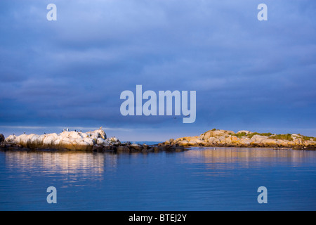 Dawn over ocean at Jacobsbaai Stock Photo