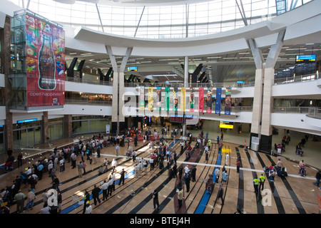 The arrivals hall at Oliver Tambo airport in Johannesburg Stock Photo