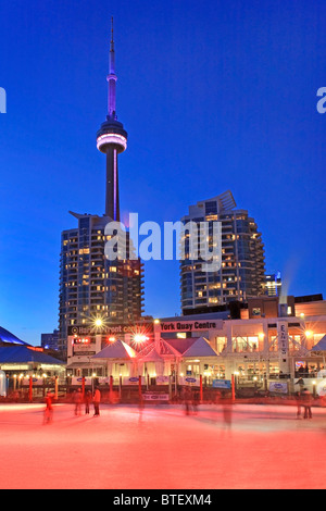 Skating at Harbourfront, Toronto, Ontario Stock Photo