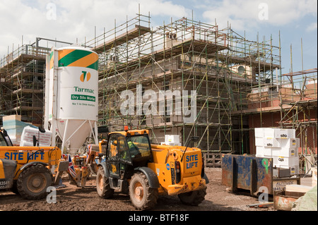 Building Construction Site Flats UK Stock Photo