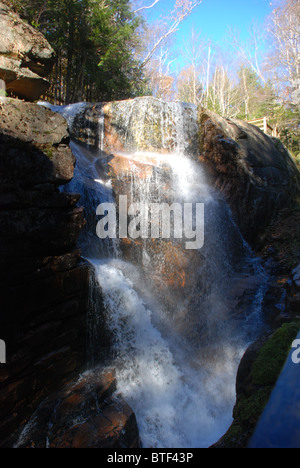 Waterfall - The Flume, Lincoln, NH, USA Stock Photo