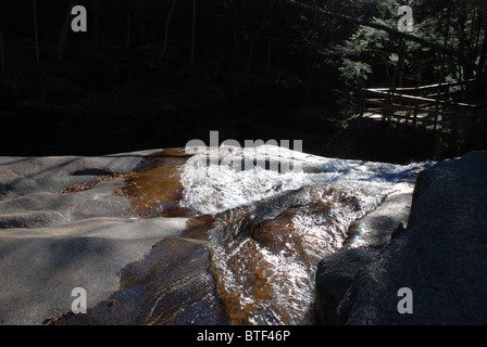 Waterfall - The Flume, Lincoln, NH, USA Stock Photo