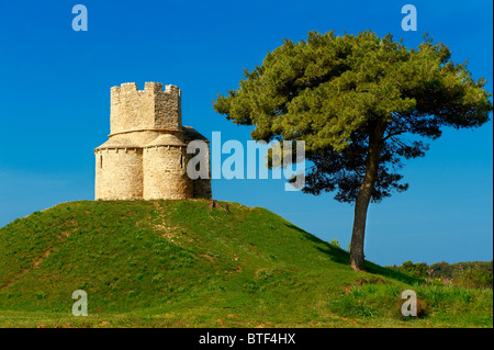 The smallest catherdral in the world. 12th century St Nicholas (Nicola) wher Croatian kings were crowned, Nin, Croatia Stock Photo