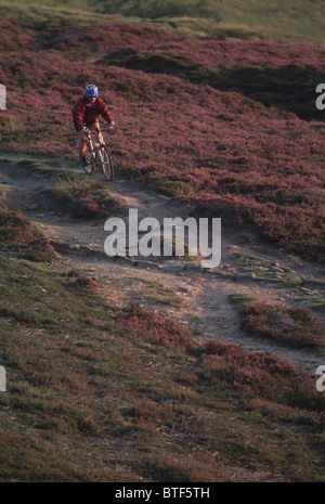 Mountain biking in the Peak District Stock Photo