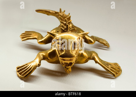 Gold relic of a dragon, Gold Museum, Costa Rica Stock Photo