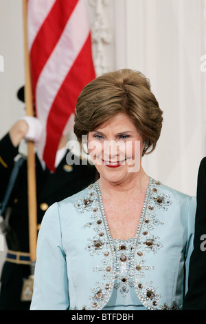 First Lady Laura Bush at State Dinner at the White House, Washington DC, USA Stock Photo