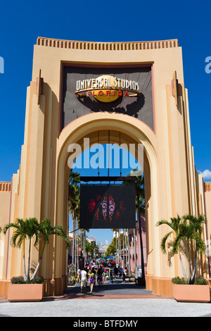 Entrance to Universal Studios, Orlando, Central Florida, USA Stock Photo