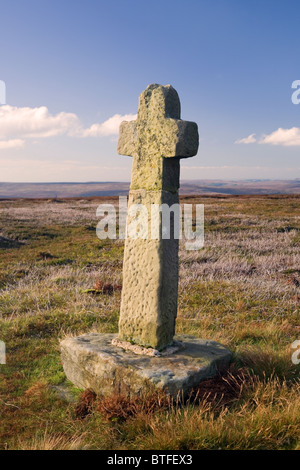 Old Ralph Cross, Westerdale Moor, North York Moors National Park, North Yorkshire, U.K Stock Photo