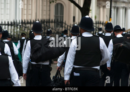 Police officers at the Notting Hill Carnival (2010), London, UK Stock Photo