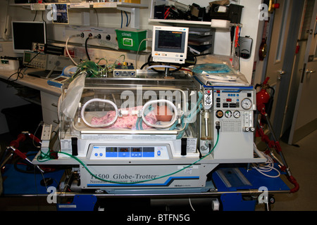 Portable premature baby unit at an NHS hospital Stock Photo