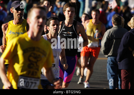 Competitors racing in the Marine Corps Marathon October 28, 2007 in Washington, DC. Stock Photo