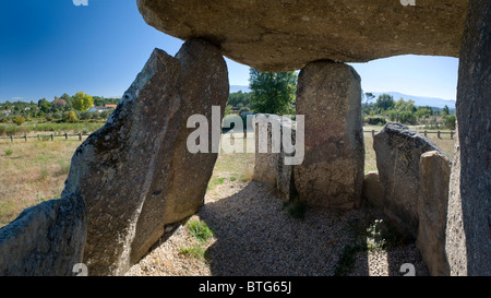 Portugal, the Beira Alta, Pedra da Orca megalithic dolmen in the Serra da Estrela region Stock Photo