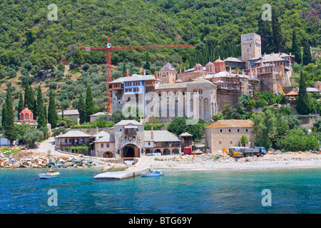 Dochiariou Monastery on Mount Athos Stock Photo