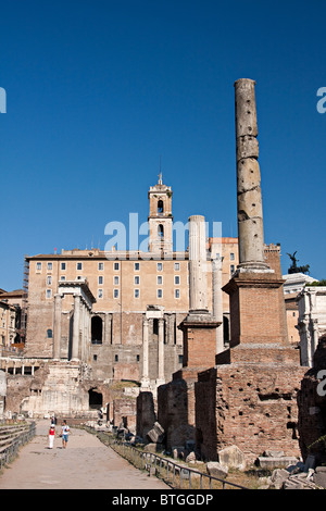 The sacred way. Roman Imperial Forum. Rome Italy Stock Photo