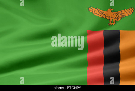 High resolution flag of Zambia Stock Photo