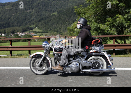 HARLEY DAVIDSON HERITAGE SOFTAIL AUTOBAHN GERMANY GERMANY AUTOBAHN GERMANY 12 September 2010 Stock Photo