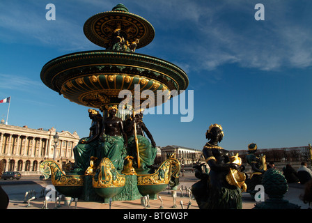 Fountain of River Commerce and Navigation, Paris, capital of France Stock Photo