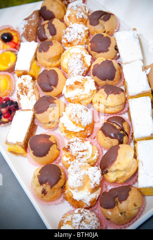 Mixed tray of pastries Stock Photo