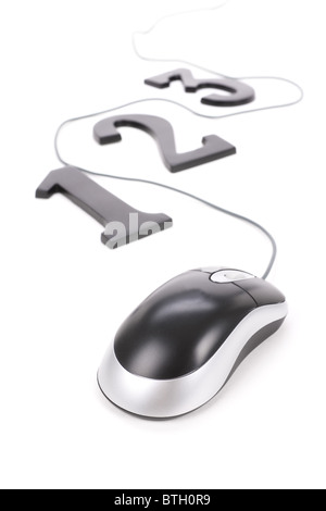 number 123 and computer mouse, concept of easy learning Stock Photo - Alamy