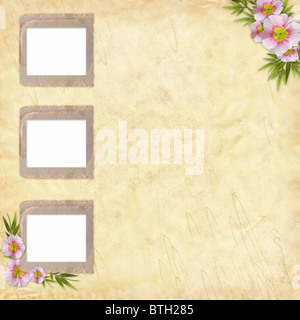 Frame on grunge background Stock Photo