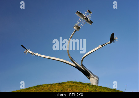 Memorial 'The Spirit of Flight'. Lanark Loch, Hyndford Road, Lanark, Lanarkshire, Scotland, United Kingdom, Europe.