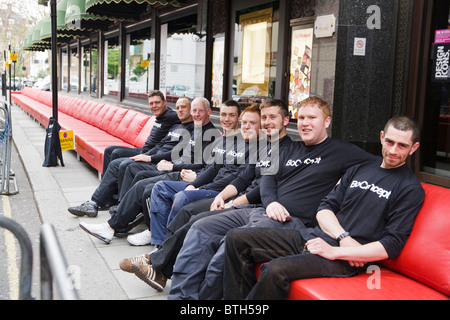 World's longest sofa - Harrods Stock Photo