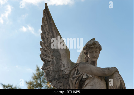 Monument to an angel on a cemetery. Since its creation in 1787 Lychakiv Cemetery Lvov, Ukraine Stock Photo