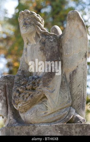 Monument to an angel on a cemetery. Since its creation in 1787 Lychakiv Cemetery Lvov, Ukraine Stock Photo