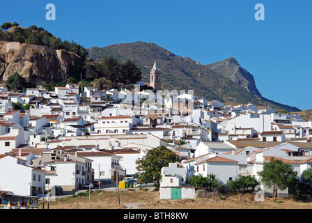 General view of the town, Ardales, Malaga Province, Andalucia, Spain, Western Europe. Stock Photo