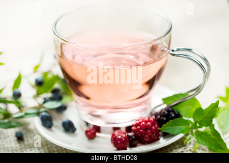 forest berry tea Stock Photo