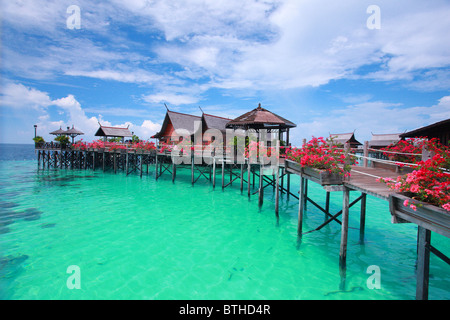 A view from the Kapalai Resort of Semporna Sabah, Malaysia Stock Photo