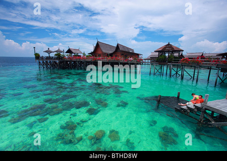 A view from the Kapalai Resort of Semporna Sabah, Malaysia Stock Photo