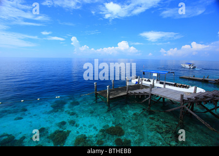 A view from the Kapalai Resort of Semporna Sabah, Malaysia Stock Photo