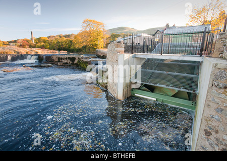 The settle hydro scheme is a small scale hydro project, owned by a community provident project that will generate 180,000Kwh Stock Photo