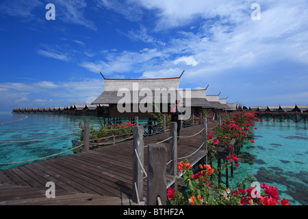 A view from the Kapalai Resort of Semporna Sabah, Malaysia Stock Photo