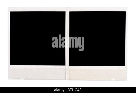 Black photo frames isolated on white background Stock Photo