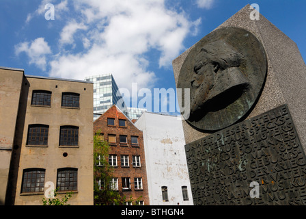 Brahms munument and Brahms headquarters in Hamburg, Germany, Europe Stock Photo