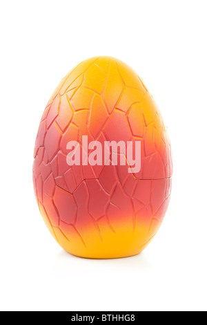 colorful plastic egg toy isolated on white background Stock Photo