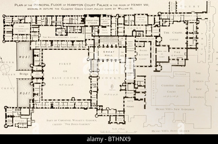 Plan of the Principal Floor, Plan of the Main Courtyard of the Royal ...