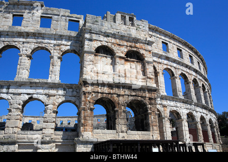 Roman arena (colosseum), Pula, Istria county, Croatia Stock Photo
