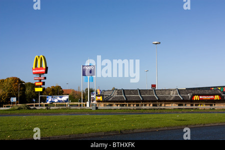 Metrocentre Gateshead out of town shopping mall macdonalds drive thru. Stock Photo