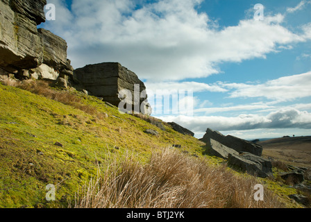 Goldsborough Rocks, Baldersdale, County Durham, England UK Stock Photo