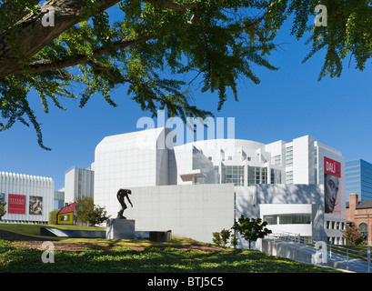 The High Museum of Art with Rodin sculpture 'The Shade' in the foreground, Woodruff Arts Center, Midtown Atlanta, Georgia, USA Stock Photo