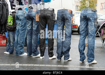 street dummies market alamy tailors denim jeans