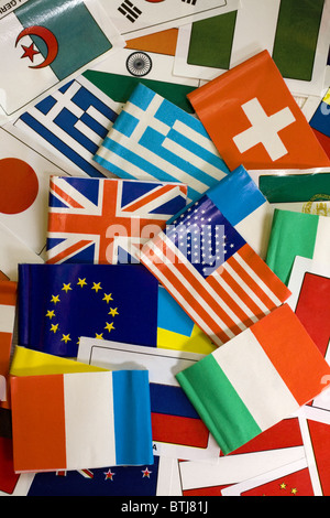 Various national flags Stock Photo