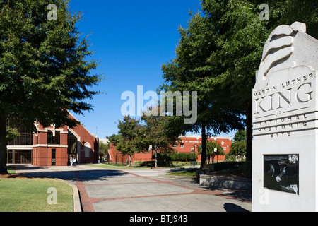 Entrance to the Martin Luther King Jnr National Historic Site with the new Ebenezer Baptist Church behind, Atlanta, Georgia, USA Stock Photo