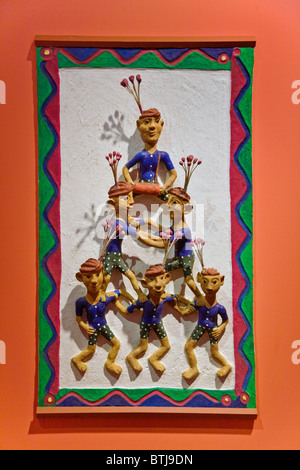 The art of SONABAI RAJAWAR from India on display in the MINGEI INTERNATIONAL MUSEUM located in BALBOA PARK SAN DIEGO, CALIFORNIA Stock Photo