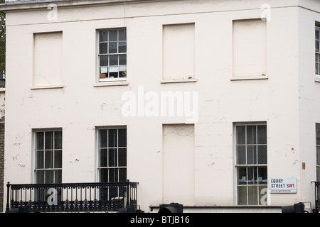 House with windows bricked up to avoid window tax, Eccleston Street, Victoria, London, England, United Kingdom Stock Photo