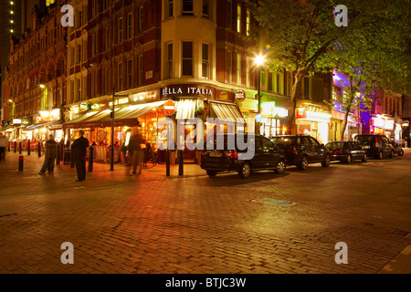 Night-life, cafes and restaurants, Irving Street and Charing Cross Road, near Leicester Square, London, England, United Kingdom Stock Photo